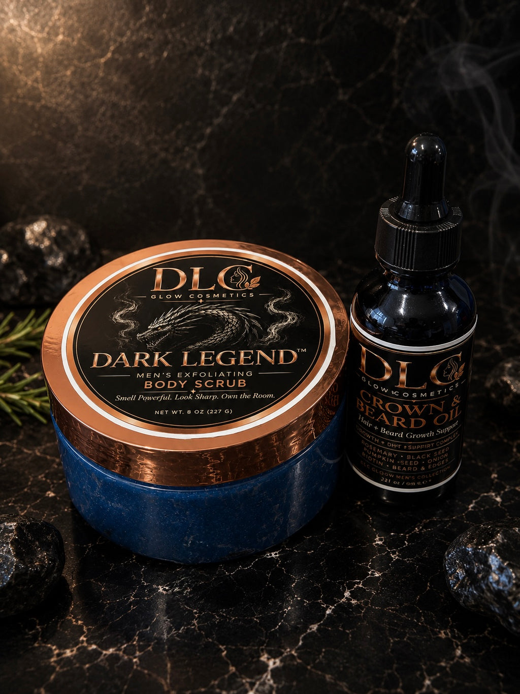 DLC Glow Dark Legend Grooming Duo
Exfoliate. Nourish. Command Attention