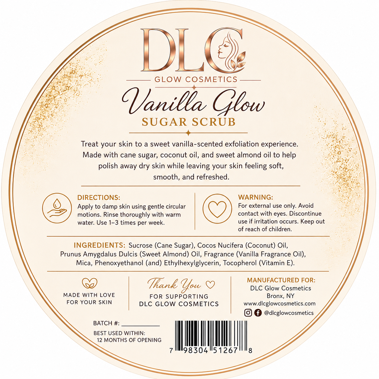 Vanilla Glow Exfoliating Body Polish | 8 oz