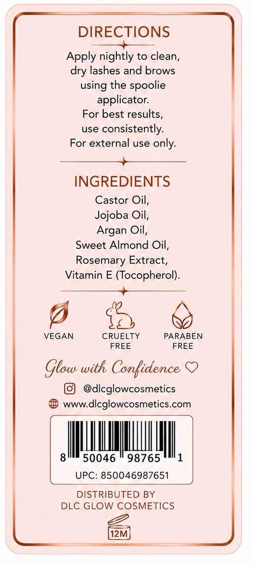DLC Glow Brow & Lash Therapy™  Nourishing Growth Oil