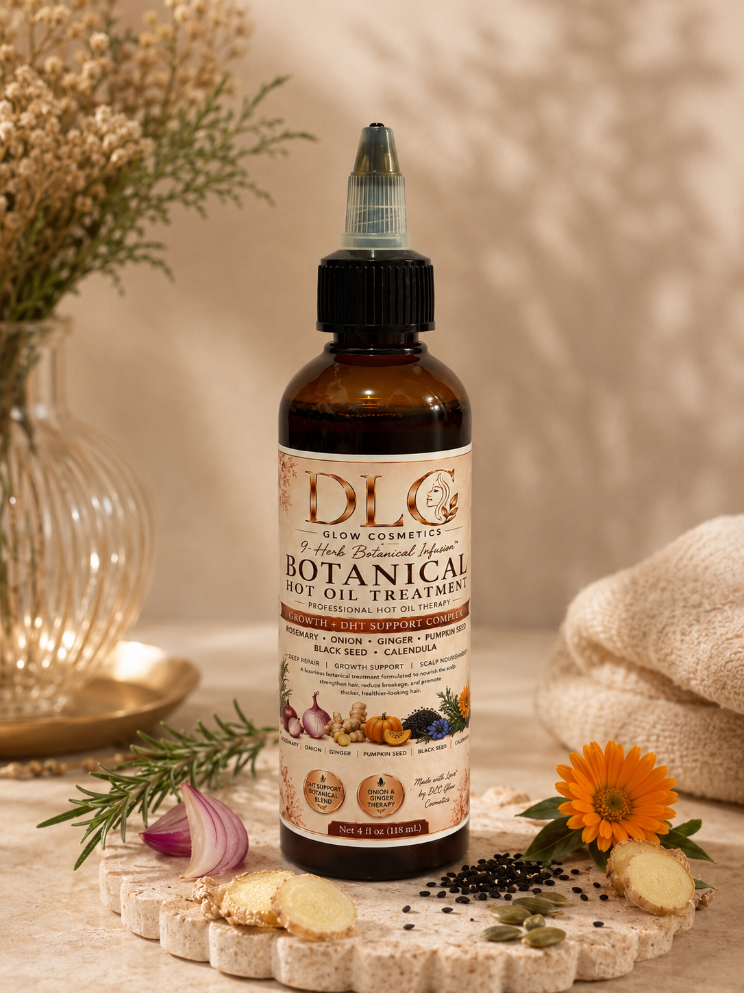 DLC Glow 9-Herb Botanical Hot Oil Treatment