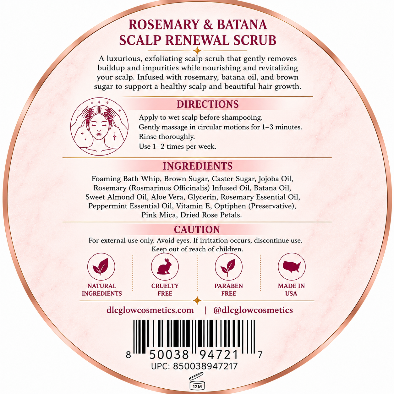 Rosemary & Batana Scalp Renewal Scrub 8oz